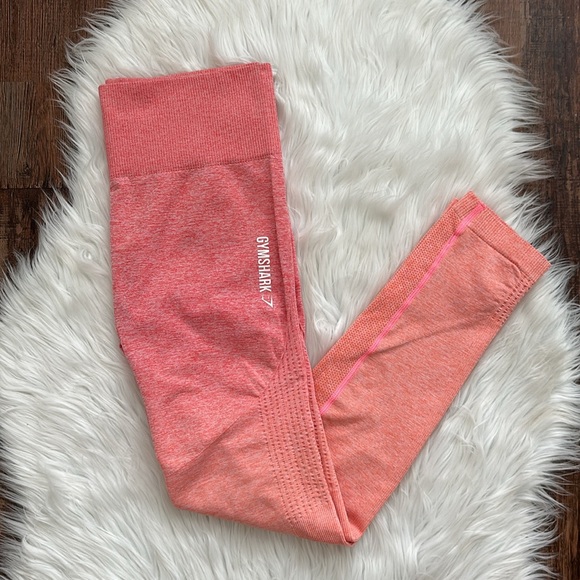 ✨GYMSHARK | Ombré Seamless Leggings | Peach Coral | Size M - Picture 2 of 11